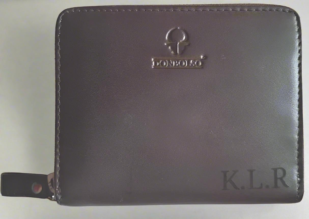 Genuine Brown Leather Ladies Wallet Personalised