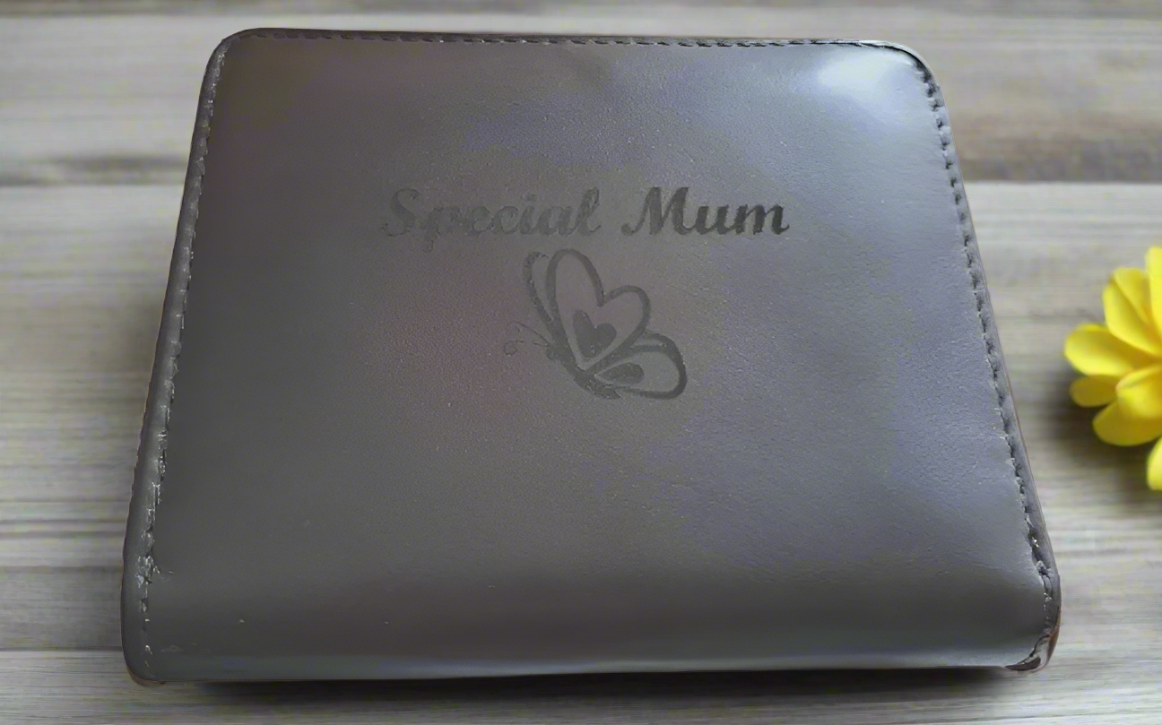 Genuine Brown Leather Ladies Wallet Personalised