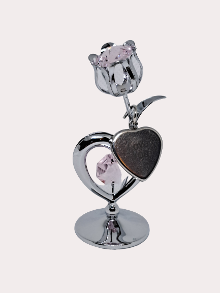 Swarovski Crystal Heart and Tulip