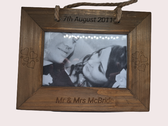 Personalised Drift Wood Photo Frame