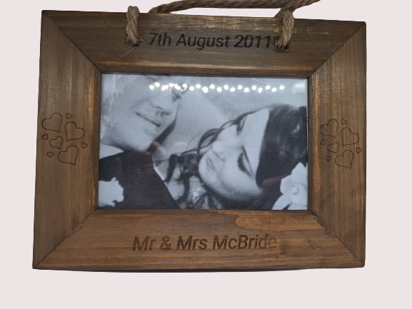 Personalised Drift Wood Photo Frame