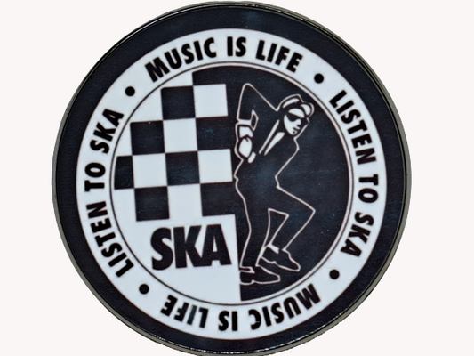 Metal Ska Circular Fridge Magnet