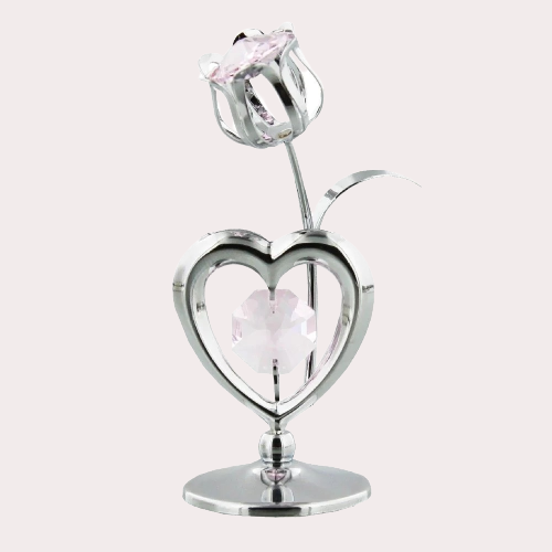 Swarovski Crystal Heart and Tulip