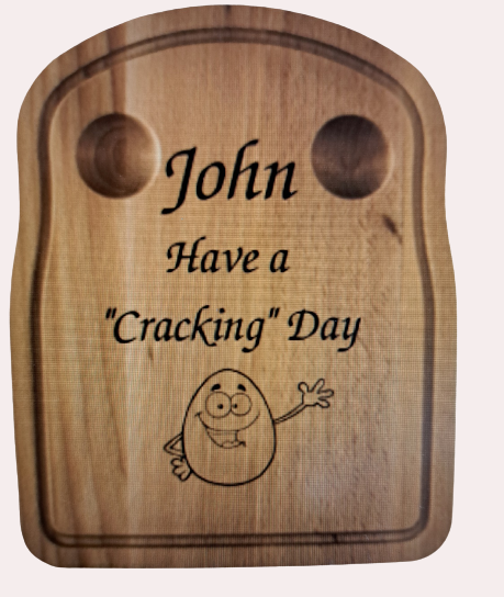 Personalised Grooved Breakfast Egg Board