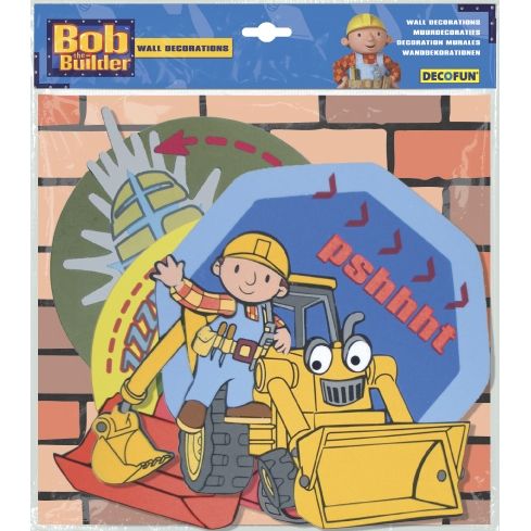 Bob The Builder Wall Art, Foam Stickers - Pack of 2