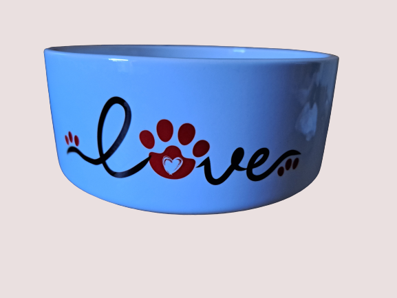 Personalised Large Heavy Ceramic Dog Bowl