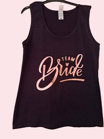 Team Bride Printed Vest T-shirt