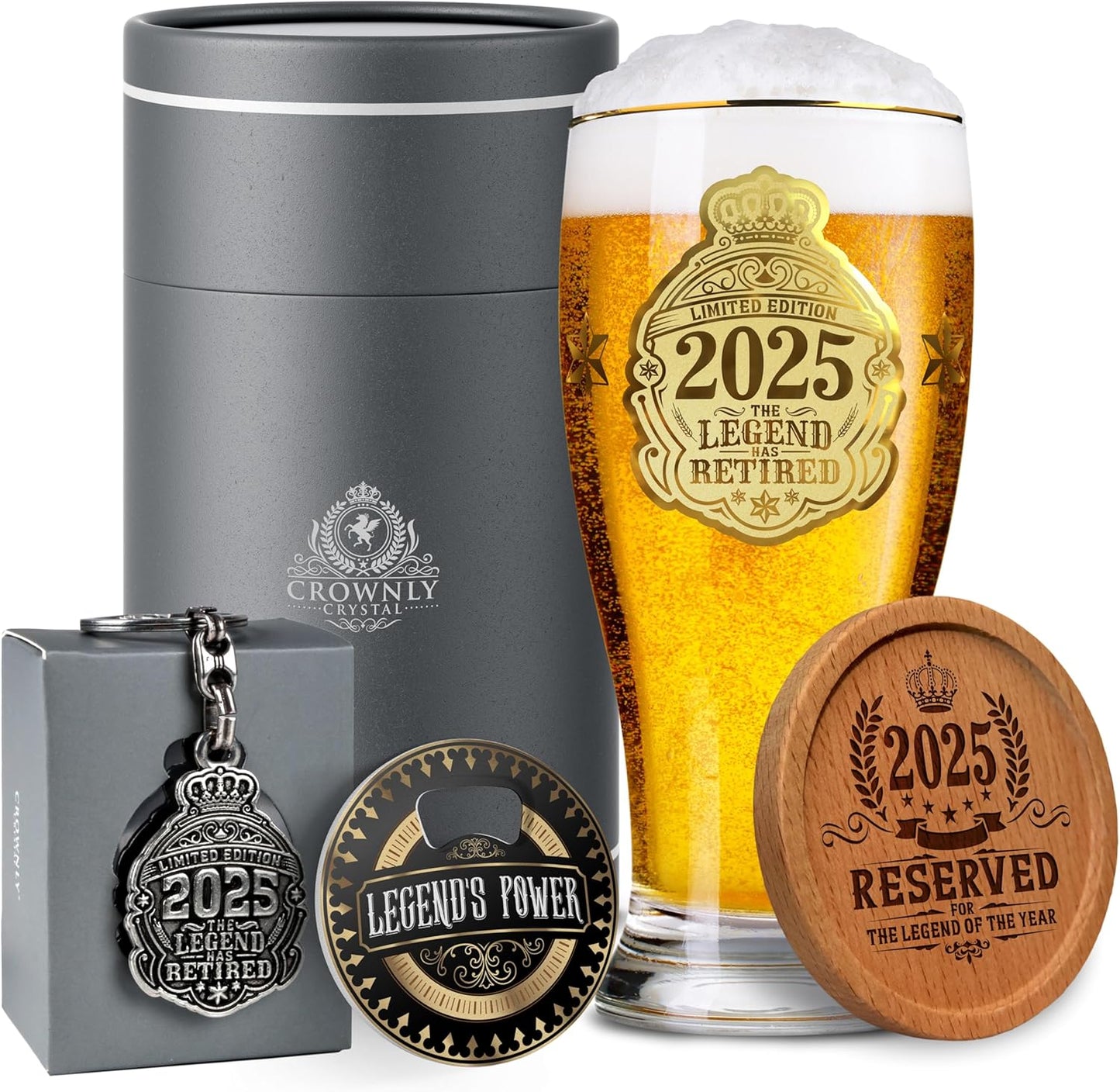 2025 Retirement Beer Glass Gift Set