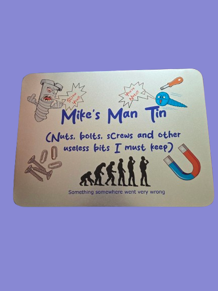 Personalised Man Storage Tin