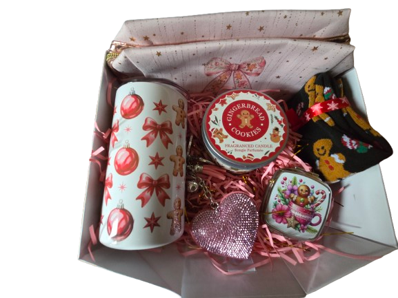 Gingerbread Christmas Hamper - Filled Gift Box