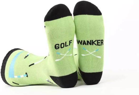 Novelty Golf Socks 'GOLF WNKER' Humour Tacky Gift – One Size