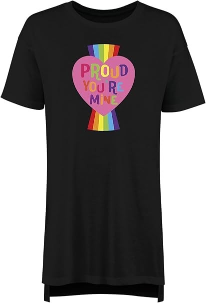 Pride Valentines Nightie Womens Proud Your Mine Rainbow LGBTQ Ladies Night Shirt