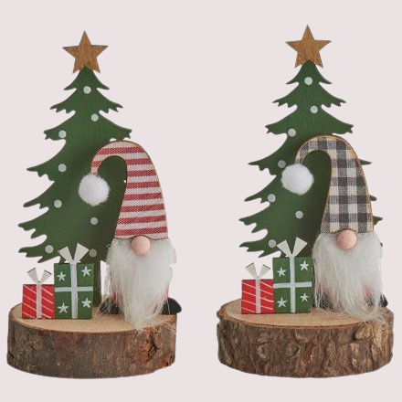 Santa with Presents & Christmas Tree Decoration