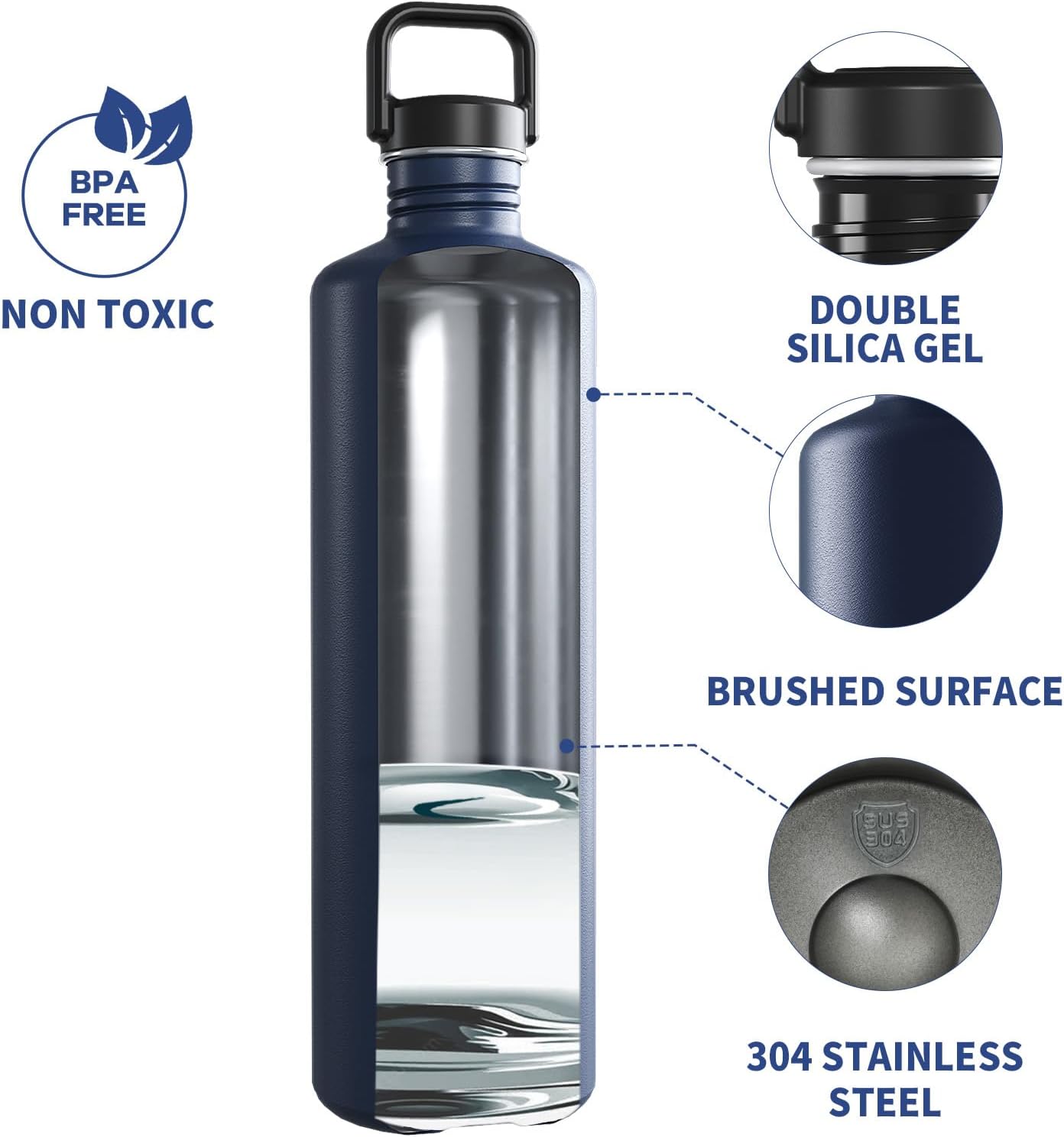 2 litre Water Bottle Stainless Steel Metal Water Bottle
