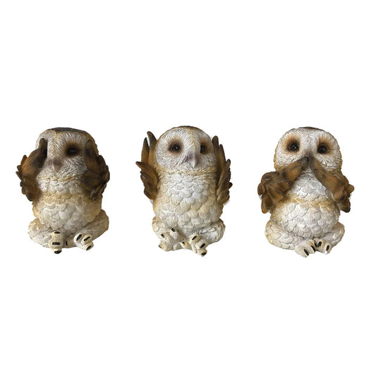 Nemesis Now Three Wise Brown Owls Figurines 7.5cm