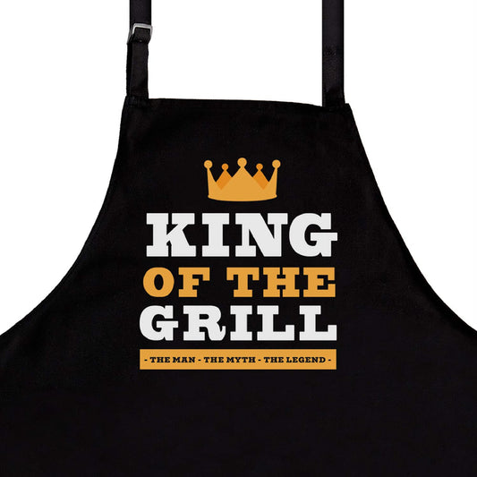 Premium Quality Funny Apron - King of the Grill and Grill Father