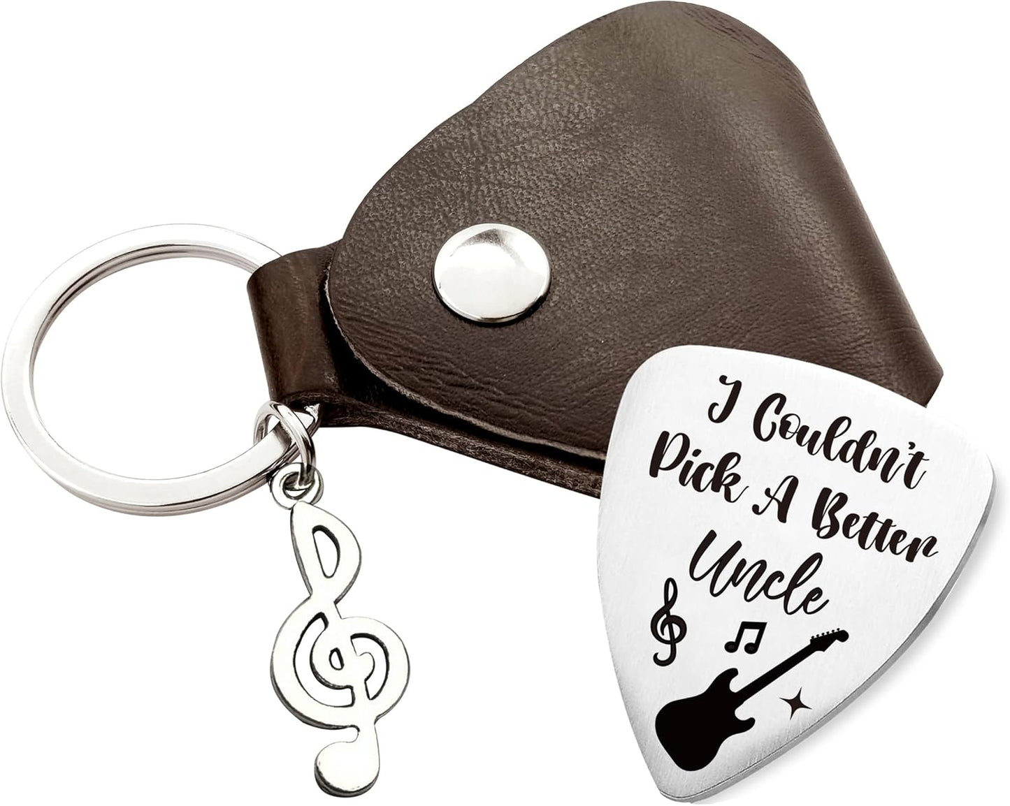 I Couldn't Pick A Better Uncle Musical Guitar Pick Keyring