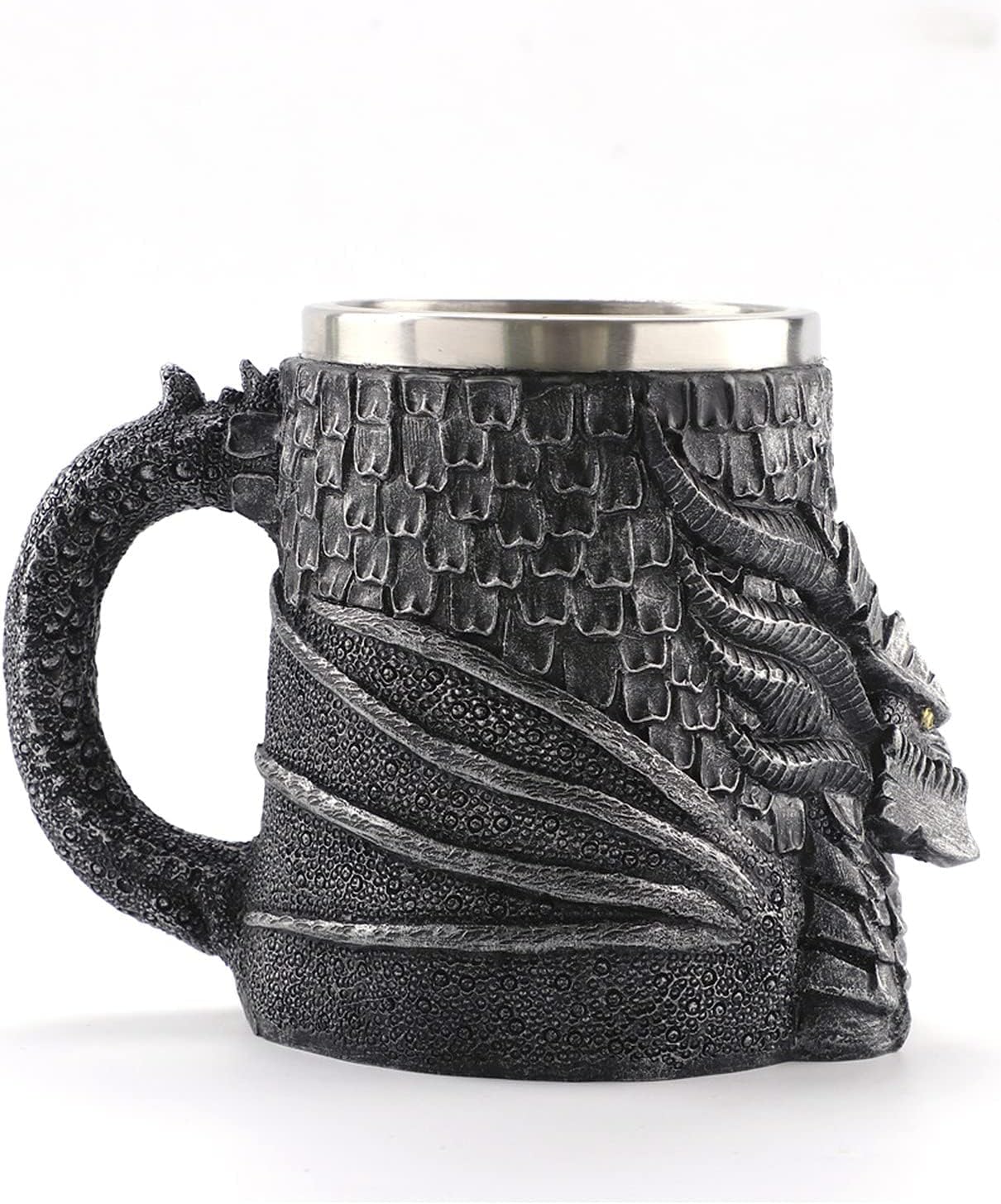 Viking Tankard 550ml Beer Resin Stainless Steel Gothic Mug Beer Mugs beer Mugs