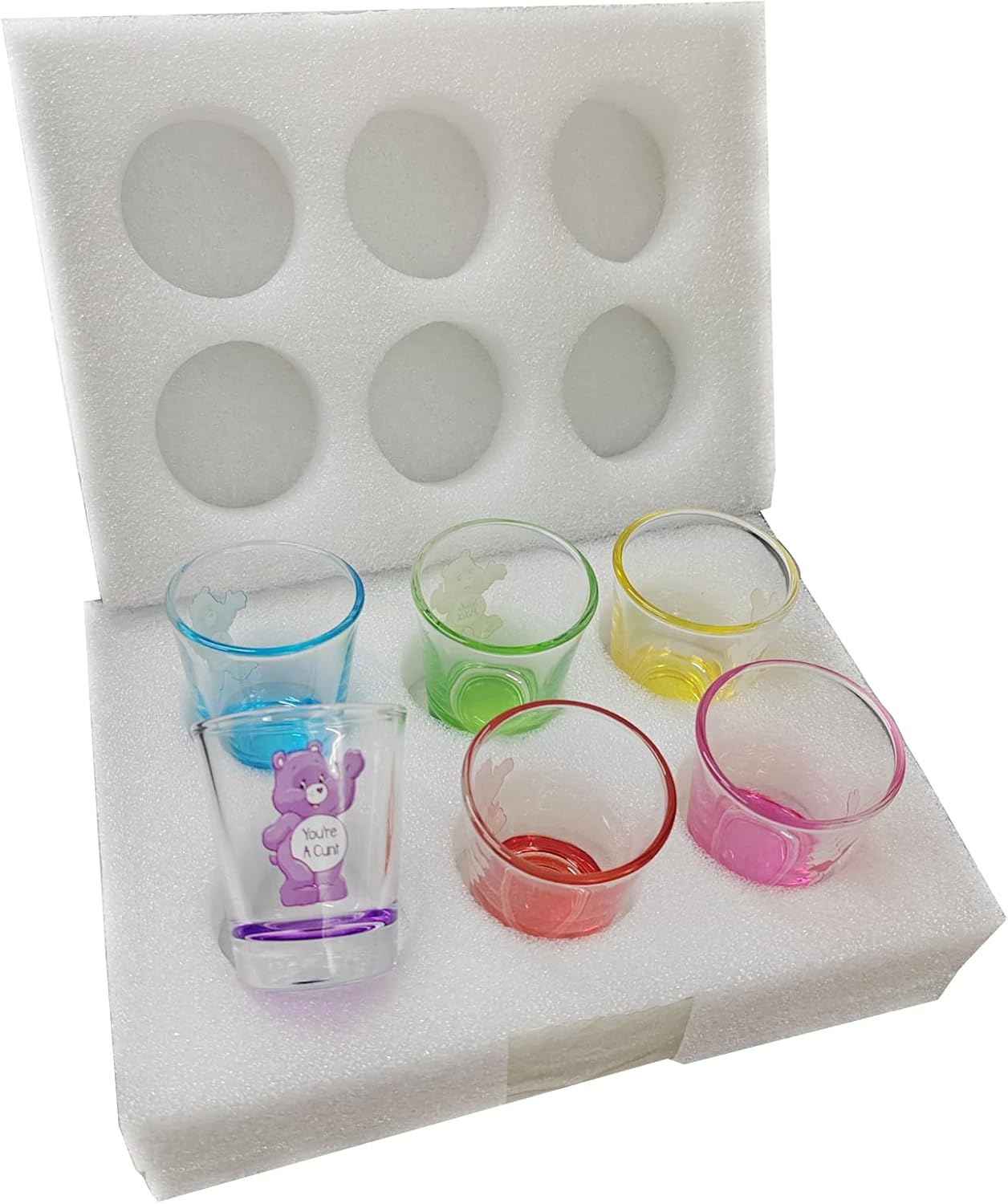 Swear Bears Shot Glasses,Care Bear Shot Glasses