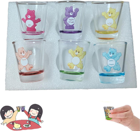 Swear Bears Shot Glasses,Care Bear Shot Glasses