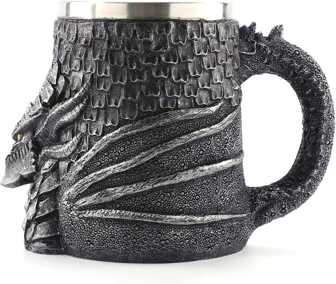 Viking Tankard 550ml Beer Resin Stainless Steel Gothic Mug Beer Mugs beer Mugs