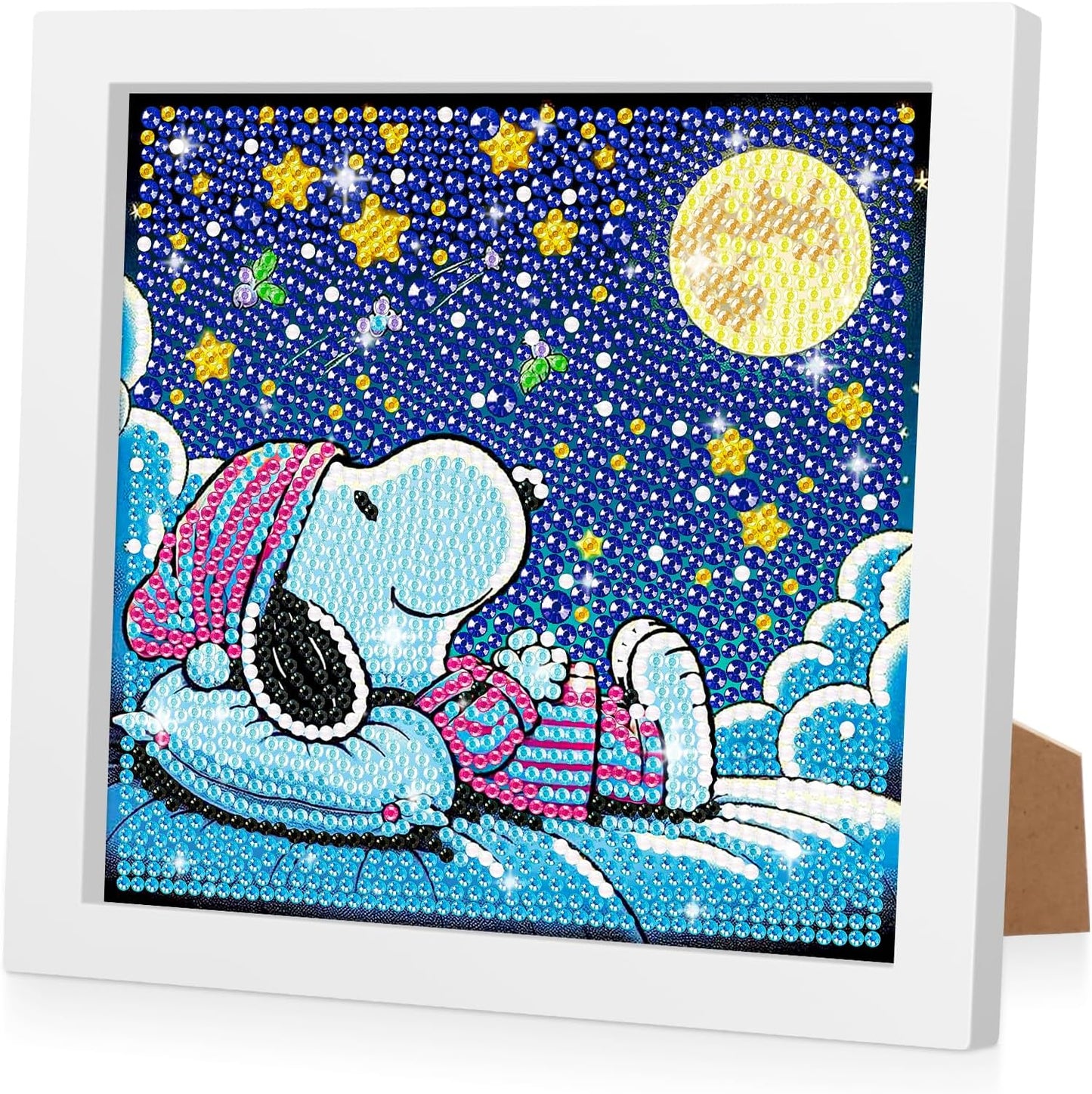 Snoopy Diamond Art Kit with Wooden Frame