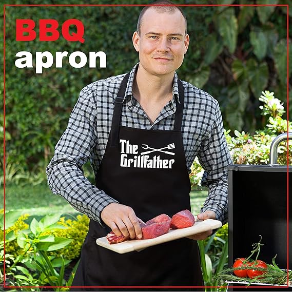 Premium Quality Funny Apron - King of the Grill and Grill Father