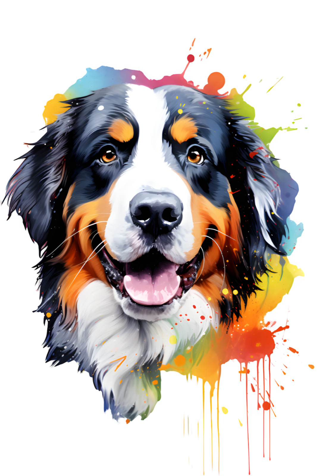 Dog Breed Art Paint Splash Portrait Mug
