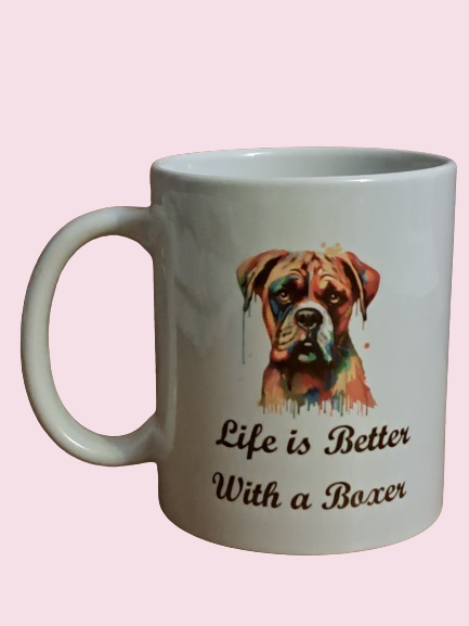 Dog Breed Art Paint Splash Portrait Mug