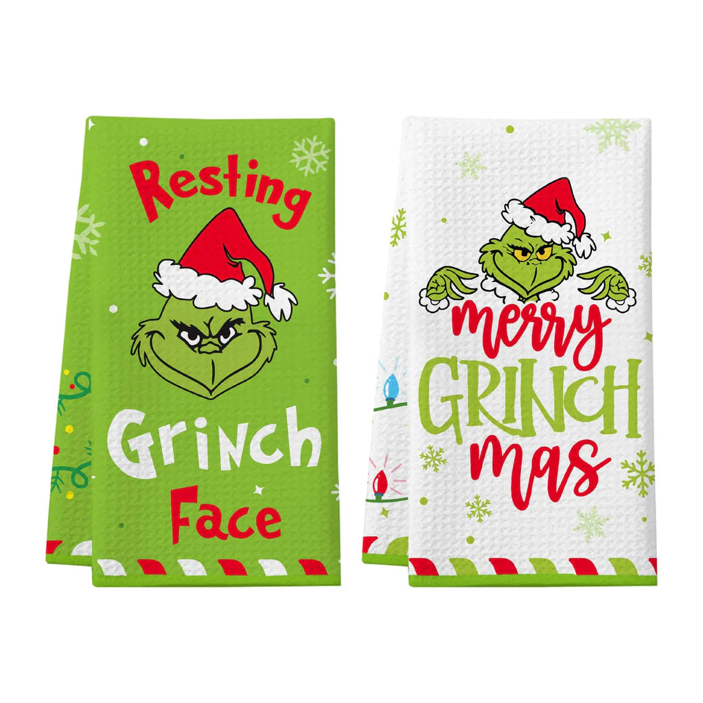 Grinch Christmas Kitchen Towels, 2 Pack