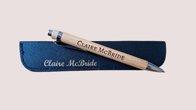 Personalised Bamboo Pen in Foil Printed Pouch