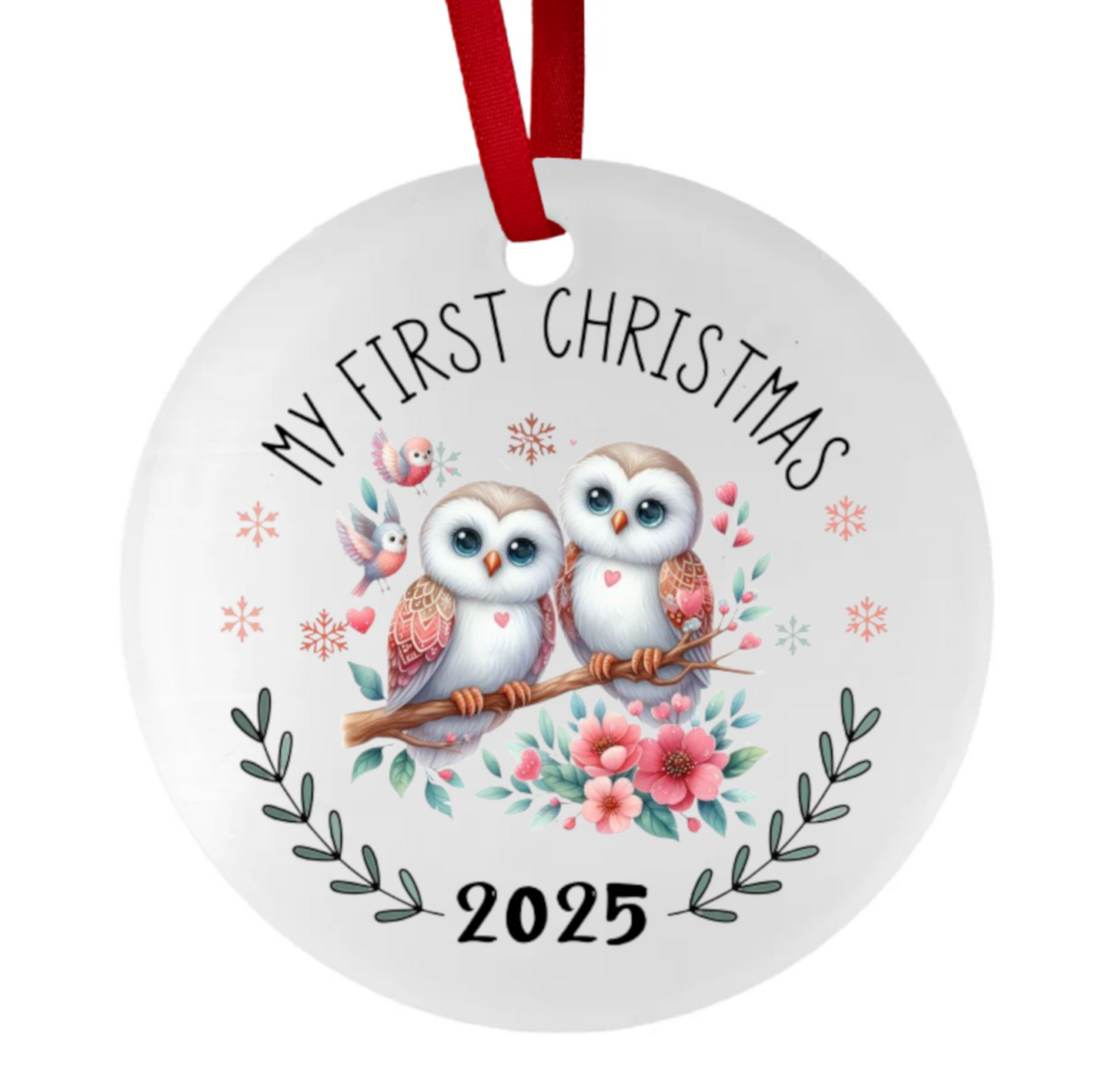 Baby's First Christmas Cute Ceramic Hanging Ornament
