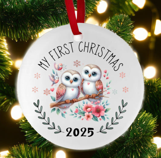 Baby's First Christmas Cute Ceramic Hanging Ornament