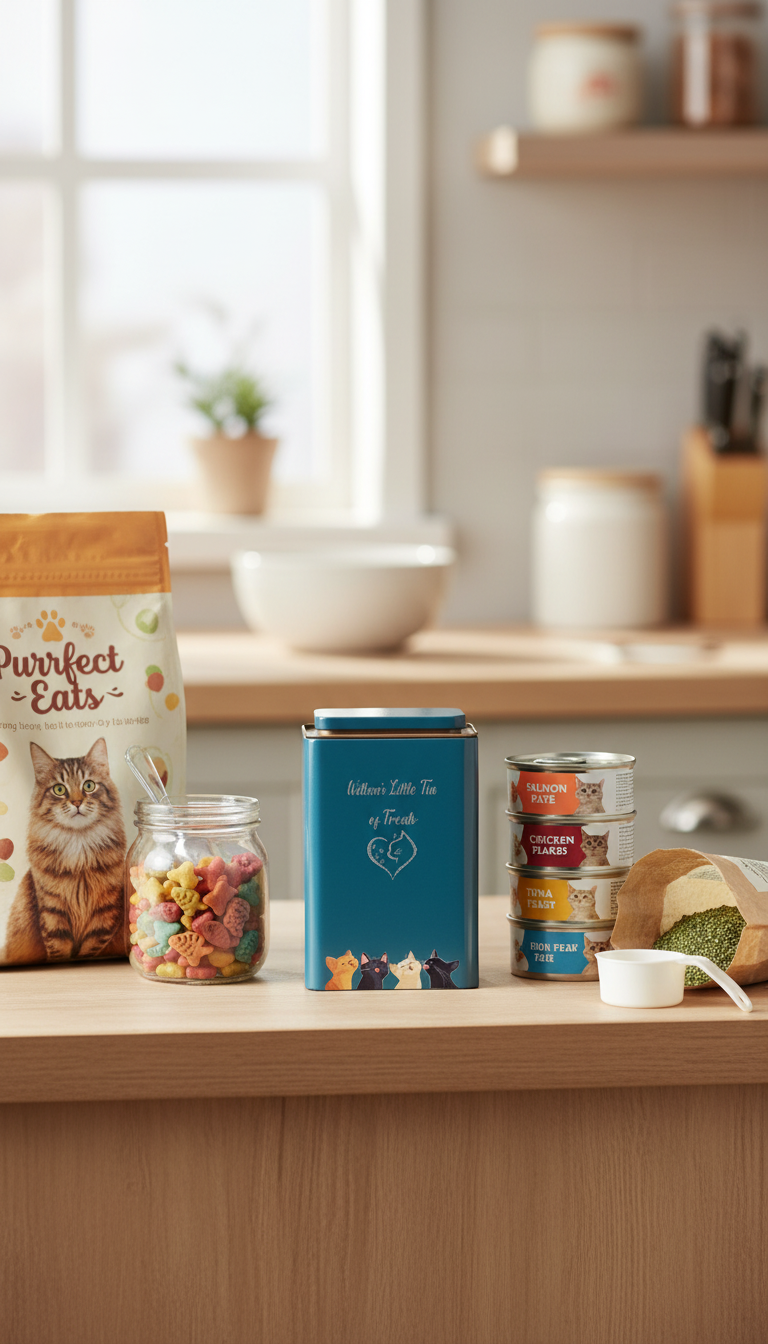 Personalised Small Metal Cat Treat Tin