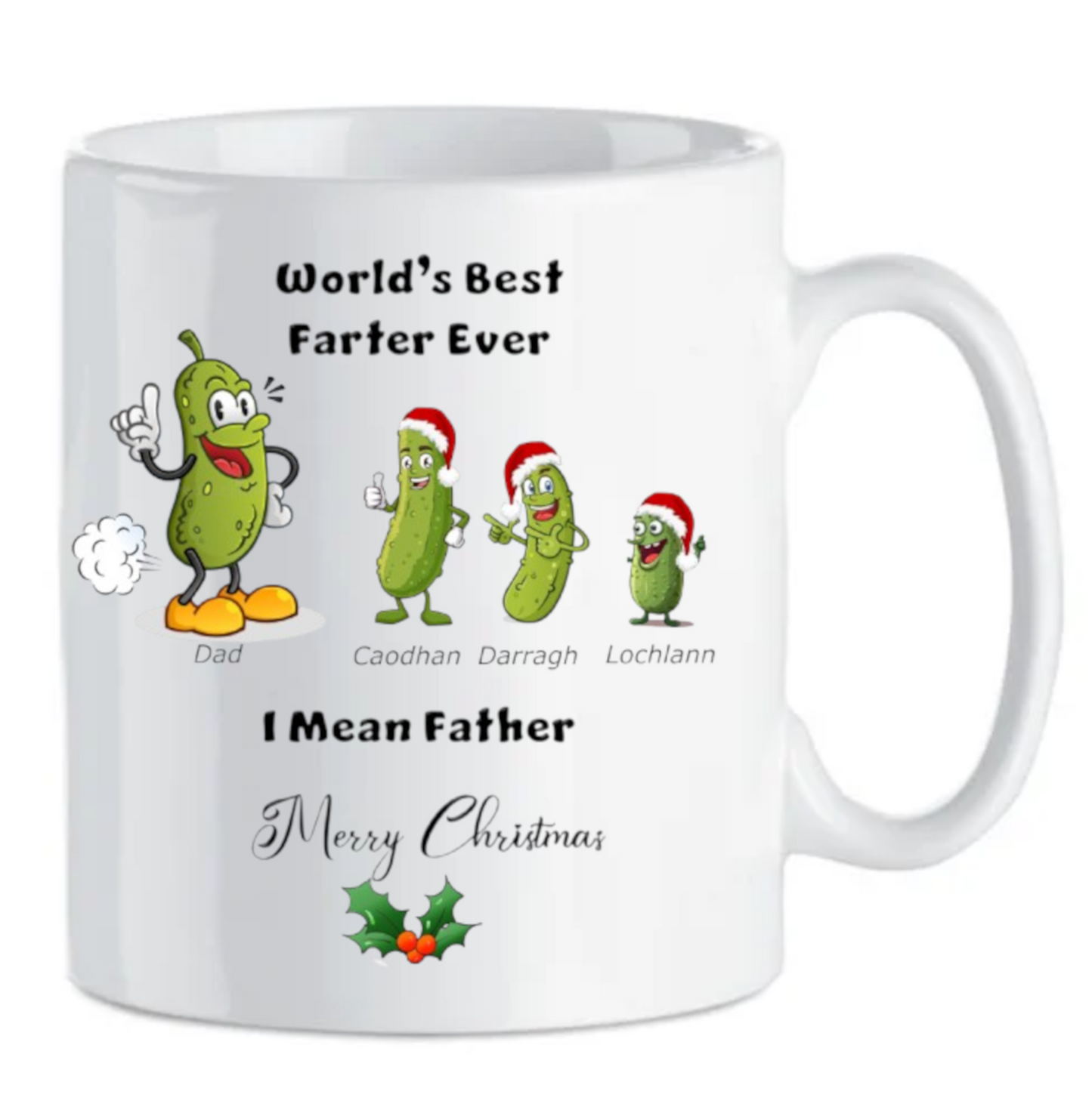 Worlds Best Farter Funny Personalised Christmas Mug