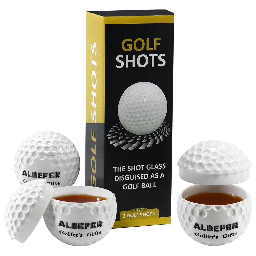 3 Pcs Golf Ball Shot Glass with Lid