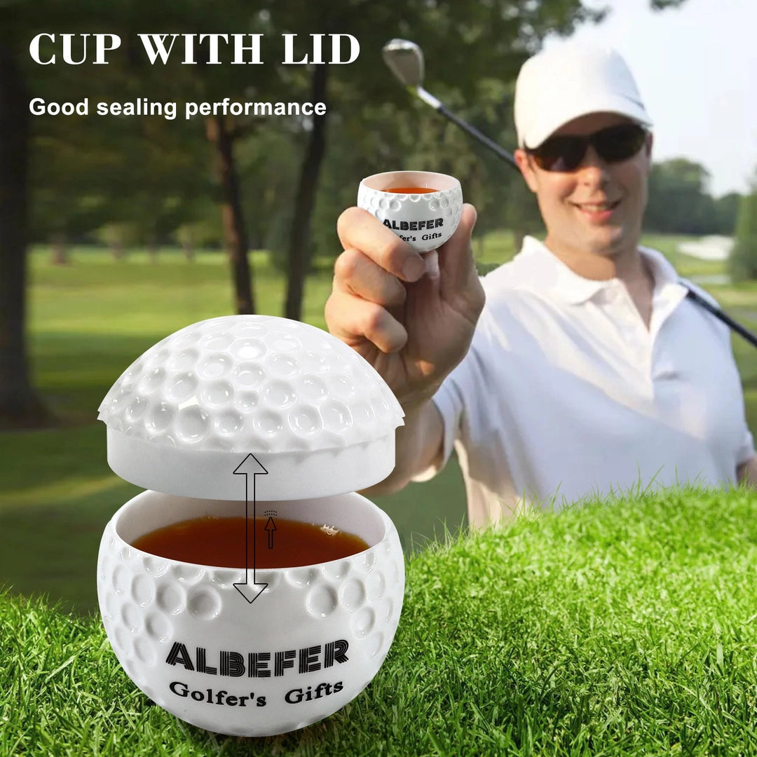 3 Pcs Golf Ball Shot Glass with Lid