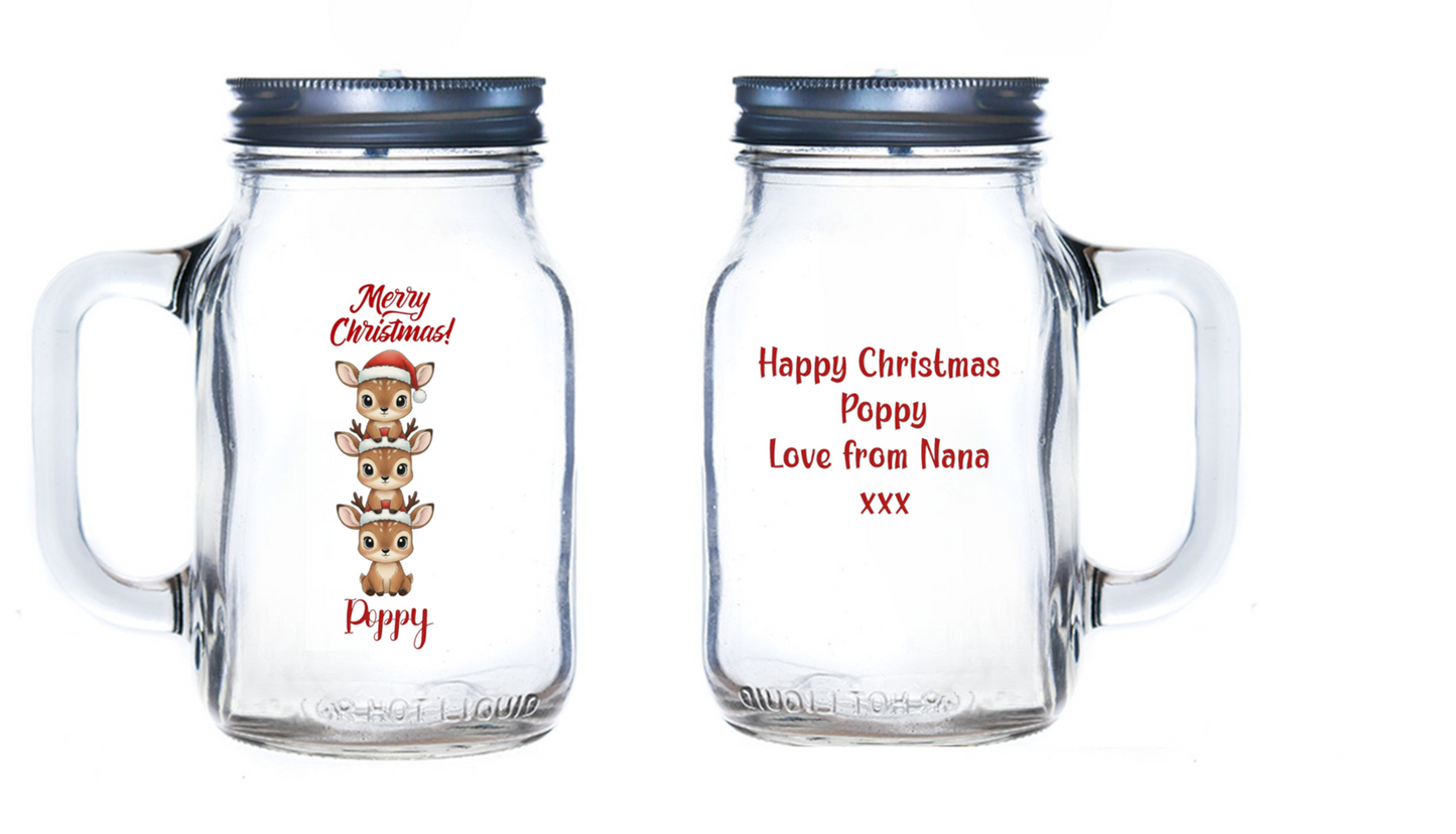 Personalised Christmas Mason Jar
