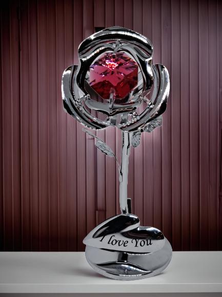 Swarovski Crystal Rose - I Love You
