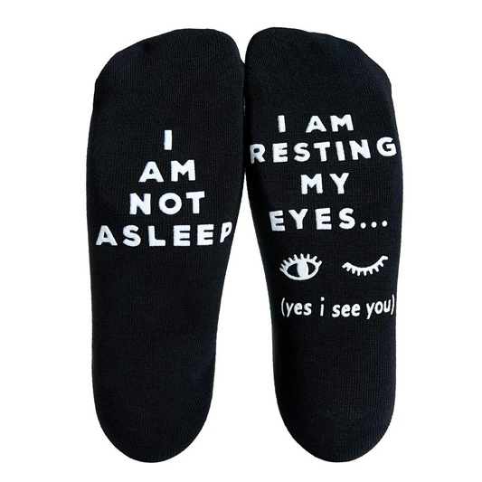 Novelty Gifts for Dad "I am not asleep, I'm resting My Eyes" Socks