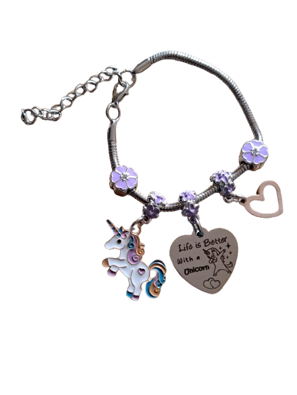 Unicorn Girls Charm Bracelet