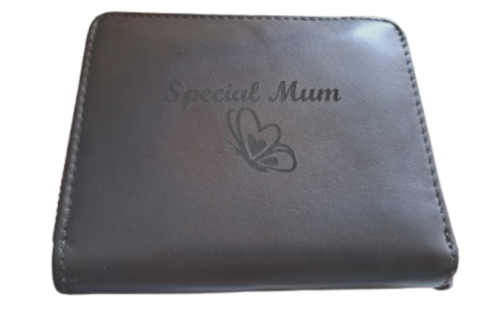 Genuine Brown Leather Ladies Wallet Personalised