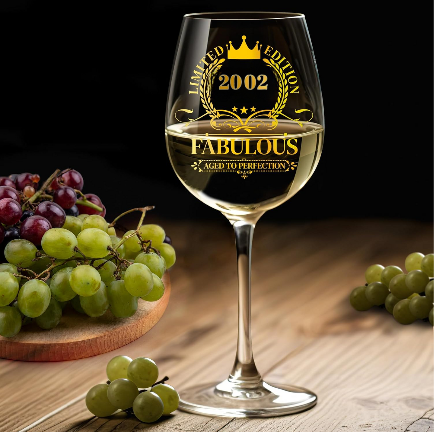 2002 Birthday Wine Glass