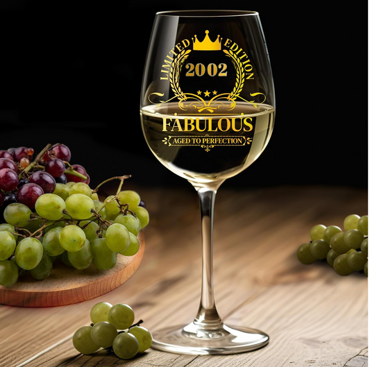 2002 Birthday Wine Glass