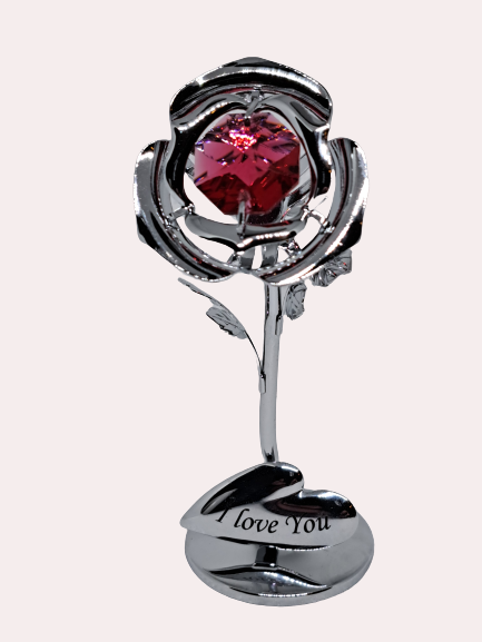 Swarovski Crystal Rose - I Love You