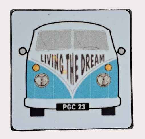 Campervan "Living the Dream" Personalised Fridge Magnet