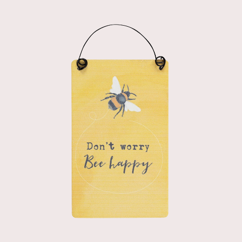 Don't Worry Bee Happy Mini Sign