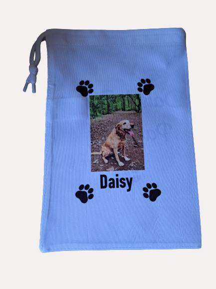 Personalised Draw String Pet Treat / Gift Bag