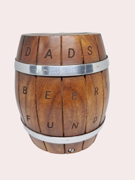 Personalised Wooden Barrel Money Box